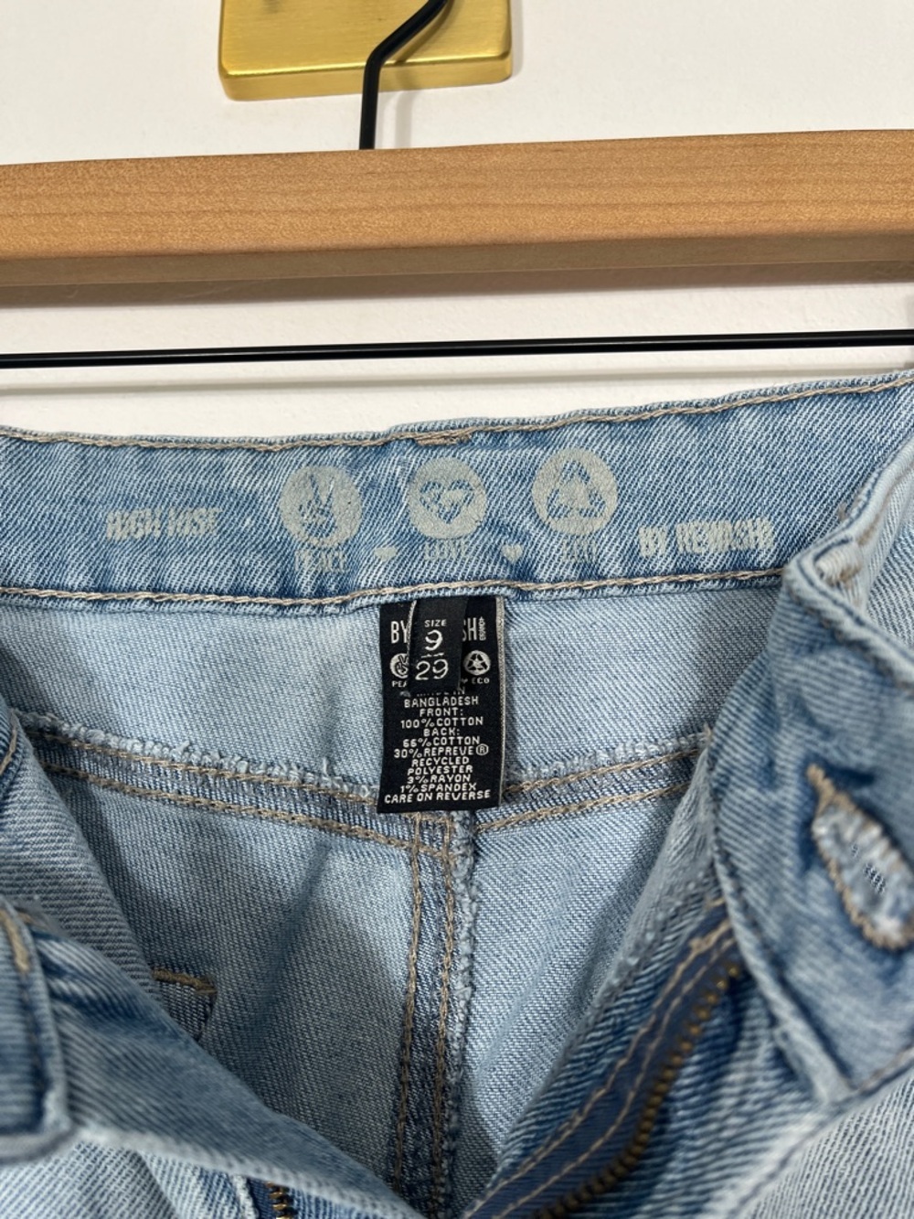 Rewash Women's Light Blue Straight Jeans - Picture 3 of 8